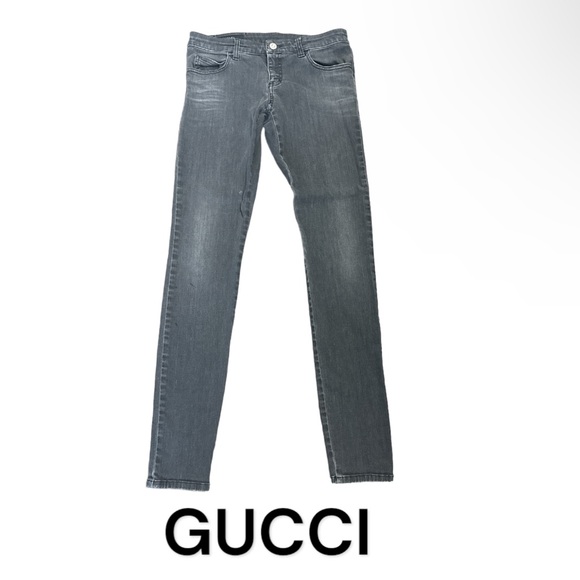Authentic Gucci skinny denim luxury designer jeans sz 6 Euro 42 - Picture 1 of 6